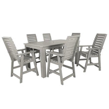highwood Weatherly 7pc Rectangular Counter Height Dining Set 72" x 42", Harbor Gray