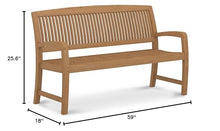 5' Solid Teak Outdoor Bench - from The Aqua Linear Collection 700