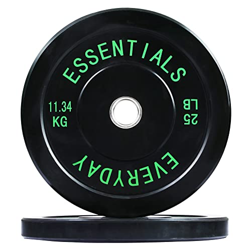 BalanceFrom Olympic Bumper Plate Weight Plate Set Black