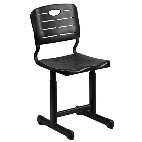Flash Furniture Nila Adjustable Height Student Chairs Set of 6 Black