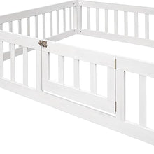 Goohome Full Size Montessori House Bed E-White B