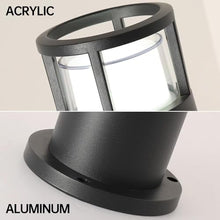 KISAD Waterproof Pillar Lamp Modern Landscape Lights LED Path Bollard Lighting Fixture with Acrylic Shade Outdoor Aluminum Landscape Path Light for Lawn Patio Driveway Garden Decor