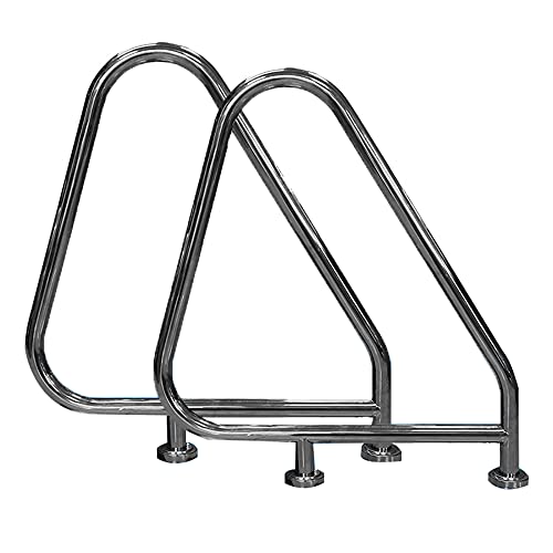 Swimming Pool railings, Stainless Steel Swimming Pool handrails, Pool Wall Railing Handles, Indoor and Outdoor Non-Perforated Swimming Pool handrails/As Shown / 81cm (As Shown 81cm)