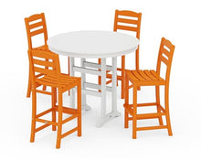 POLYWOOD® La Casa Café Bar Set, Tangerine/White