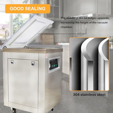 HayWHNKN Single Chamber Vacuum Packaging Machine 20inch Sealing Bar Silver