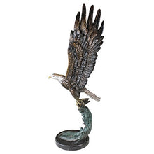 Design Toscano KW56604 Majestic Eagle Statue 3 Foot Brown Sepia and Green Verdigris