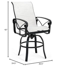 Winston Palazzo Sling High Back Swivel Balcony Stool (Regular)