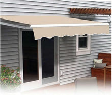 WZUOPG Manual Retractable Awning Door Window Awning Shelter Outdoor Canopy Home Deck Canopy with Manual Crank Handle（Frame Included ）