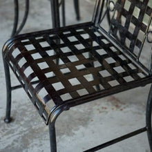 Pemberly Row 3 Piece Iron Patio Bistro Set, Round 30 in Table, Antique Black Finish, Wrought Iron Construction, All-Weather UV Resistant, Outdoor Table and Chair Set for Patio or Garden Use