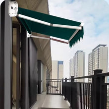 Etlegor Patio Awning Retractable, Assembled Manual Sunshade Shelter Aluminum Frame Outdoor Window Door Awning Deck Canopy Balcony Yard Business(4x3m/13x9.8ft)