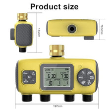 1pc Digital Water Timer 4-Outlet Garden Irrigation Timer Rainwater Sensing Irrigation Watering System Precision Controller(Roller NPT Thread)