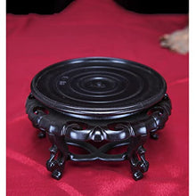 YUEYOULII Bonsai Base Thickened Wood Carving Base Rectangular Stone Flower Bonsai Ornament Stone Jade Buddha Statue Base Wooden Bracket (Color : A, Size : 26CM)