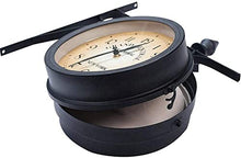 ZYBB Outdoor Garden Wall Clock, 8 Inch Double Sided Paddington Station Antique-Look Bracket Indoor Outdoor Decoration Outside Clock(Color:Black)