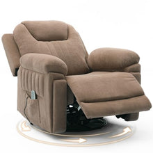 Ziviki Power Recliner Chair with Auto Rocking & Remote Control, Brown