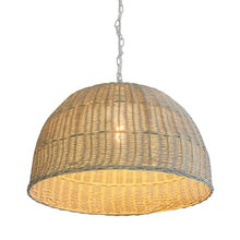 Kouboo All Weather Wicker Outdoor Dome Pendant Lamp - Parent (Antique White)