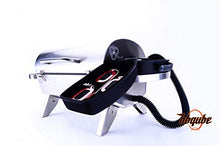 BBQube Kamado-Go 275 Portable Charcoal Smoker Tailgating Grill with TempMaster Auto Temperature BBQ Controller, Stainless Steel, Folding Side Table/Handle Innovative Design Finest Craftsmanship