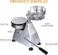 SDdPulse Grill Burger Press Tool, Home Manual Burger Forming Machine, Commercial Hamburger Patty Maker with 200 Pcs Patty Papers,150mm