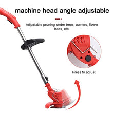 AMYYTL Electric Lawn Mower, 12V Battery Powered Lightweight Cordless Lawn Mower Rechargeable Telescopic Handle Home Portable Lawn Mower