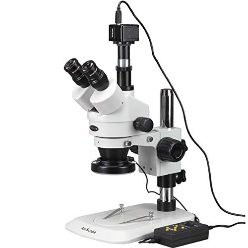 AmScope Digital Trinocular Stereo Zoom Microscope 3.5X-90X Multi