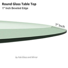 48" Inch Round Glass Table Top 1/2" Thick Tempered Beveled Edge by Fab Glass and Mirror