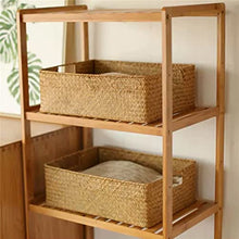 Picnic Basket Wicker Weaving Storage Basket for Kitchen Handmade Fruit Dish Rattan Picnic Food Storage Basket Sundries Container Case (Size : 33cm x 23cm x 11cm)