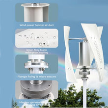 HENGJINGTR 48v, 12000W Wind Turbine Generator, 12V-220V Portable Vertical Wind Power Turbine Generator Kit with Charge Controller(Low Noise)