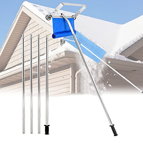 JYXYXSCP Snow Shovel Snow Roof Rake 21ft,Aluminium Snow Shovel Roof Rake w/Wheels&Adjustable Extended Handle,Roof Snow Rake Removal Tool,w/Nylon Slide Protect Roof