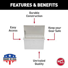 TaylorMade Stow 'N Go Small Fiberglass Deep Dock Box White 27"H x 46"W x 26"D
