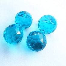 Garden Suncatchers 102pcs/lot 30mm Chandelier ball Aqua Color Crystal Chandelier Spheres (with Rings) Glass Faceted Lighting Balls Diy Suncatchers For Chandelier parts, lighting parts Handmade Pendant