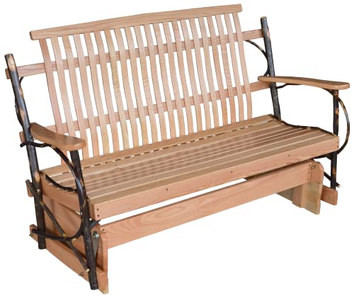 Furniture Barn USA 5' Hickory Porch Glider, Natural Finish