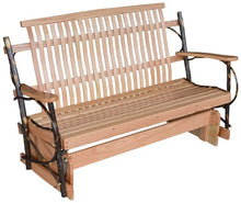 Furniture Barn USA 5' Hickory Porch Glider, Natural Finish