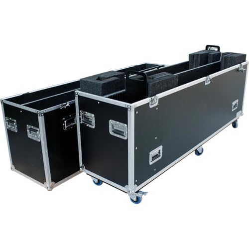 Deejay LED Hard Fly Drive Case for Two 80" or 90" LED/Plasma TVs Black