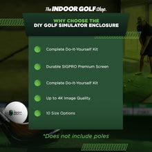 The Indoor Golf Shop DIY Golf Simulator Enclosure 7.7x13.3 Black