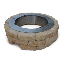 Firebuggz Heavy Duty Smokeless Stainless Steel Fire Pit Ring Insert for Outdoors - 29" Round Insert, 37" Outside Flange, 10" Height