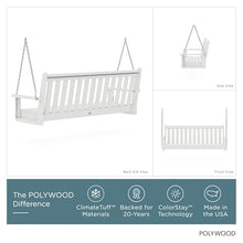 POLYWOOD GNS60WH Vineyard 60" Swing, White