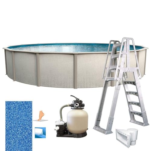 In The Swim 12' Round Above Ground Pool Freestyle Package Multi-Colored
