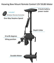 AQUOS Backpack Series Inflatable Pontoon Boat with Remote Control Trolling Motor 12V 55lbs