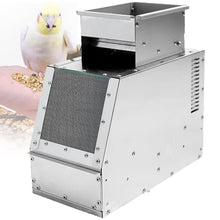 ERoomQ Electric Bird Feed Blown Shell Splitter,Stainless Steel Grain Separator,with Double Drawers and Double Deflectors,for Millet,Miscellaneous Grains