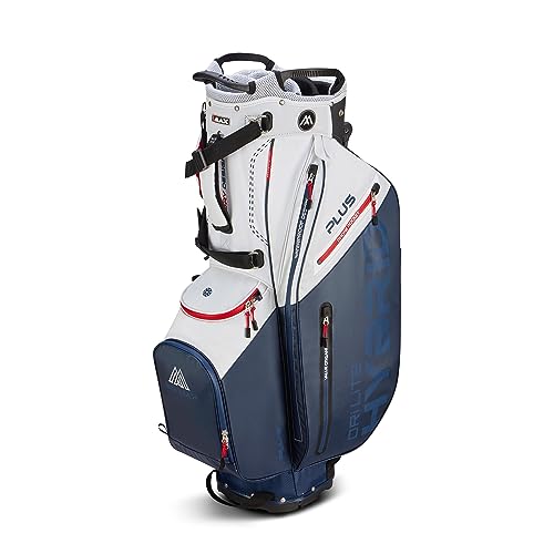 Big Max Dri Lite Hybrid Plus 14 Way Divider Golf Stand Bag White Navy Red
