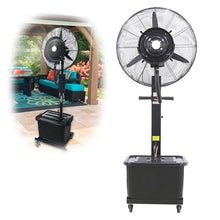 JDXQBLD 30In Outdoor Misting Fan with 11 Gal Tank, 3-Speed Oscillating Pedestal Fan for Patio, Greenhouse & Warehouse，550mm/22