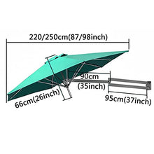 1 PCS 87/98inch Outdoor Patio Table Parasol Umbrella,Sun Shade for Outdoor,Round Hanging Umbrellas,with 8 Ribs,Sun Protection,Protection Windproof,for Pool,Garden Parasol Umbrella (Beige 250cm)