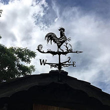 Weathervane Cock Wind Vane Stainless Steel Weather Vane Retro Weathercock Direction Indicator Garden Mount Yard Decoration (Style 1) (Style 2)