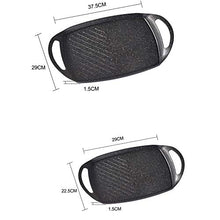 YYBOES Aluminium Griddle Pan, Compatible, Non Stick for Electric Hobs, Suitable for All Hobs Great for BBQs, Two Handles,29cm