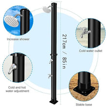 Xoiasth Outdoor Shower Portable Solar Outdoor Shower | 360° Swivel Head | Foot Washer Tap | Home | Garden | Outdoor | Freestanding Swimming Pool Spa Shower | Camping Shower