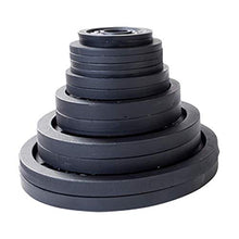Body-Solid Cast Iron Olympic Weight Plate Set with Bar 355 lb Black
