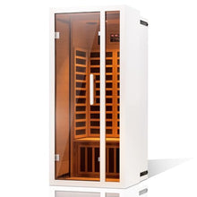 Vanity Art 2024 Far Infrared Sauna 1 Person Hemlock Wood Low EMF 6 Heating Panels 1660 Watt Bluetooth LCD LED Lights