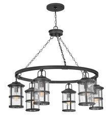 Hinkley Lakehouse Outdoor Large 6-Light Chandelier Black