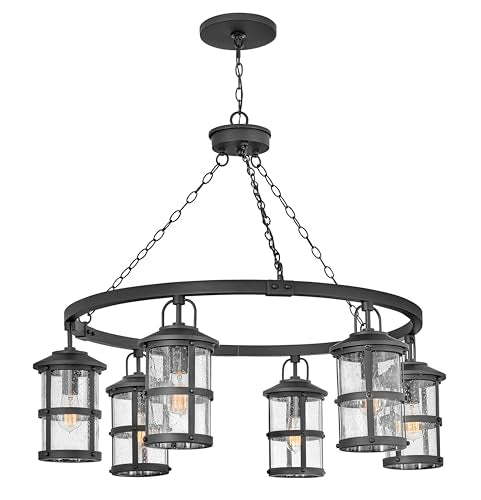 Hinkley Lakehouse Outdoor Large 6-Light Chandelier Black