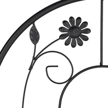 Relaxdays Garden Trellis, Set of 2, HxW 200 x 50 cm, Metal, Support for Climbing Plants, Ground Stake, Rose Frame, Black