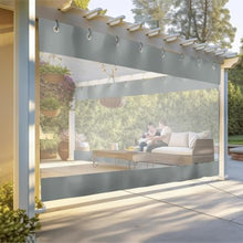 VZCOMM Outdoor Vinyl Curtain Clear Tarpaulin Waterproof Tarp for Gazebo Balcony(20'wx13'h(6.1 x4 m))